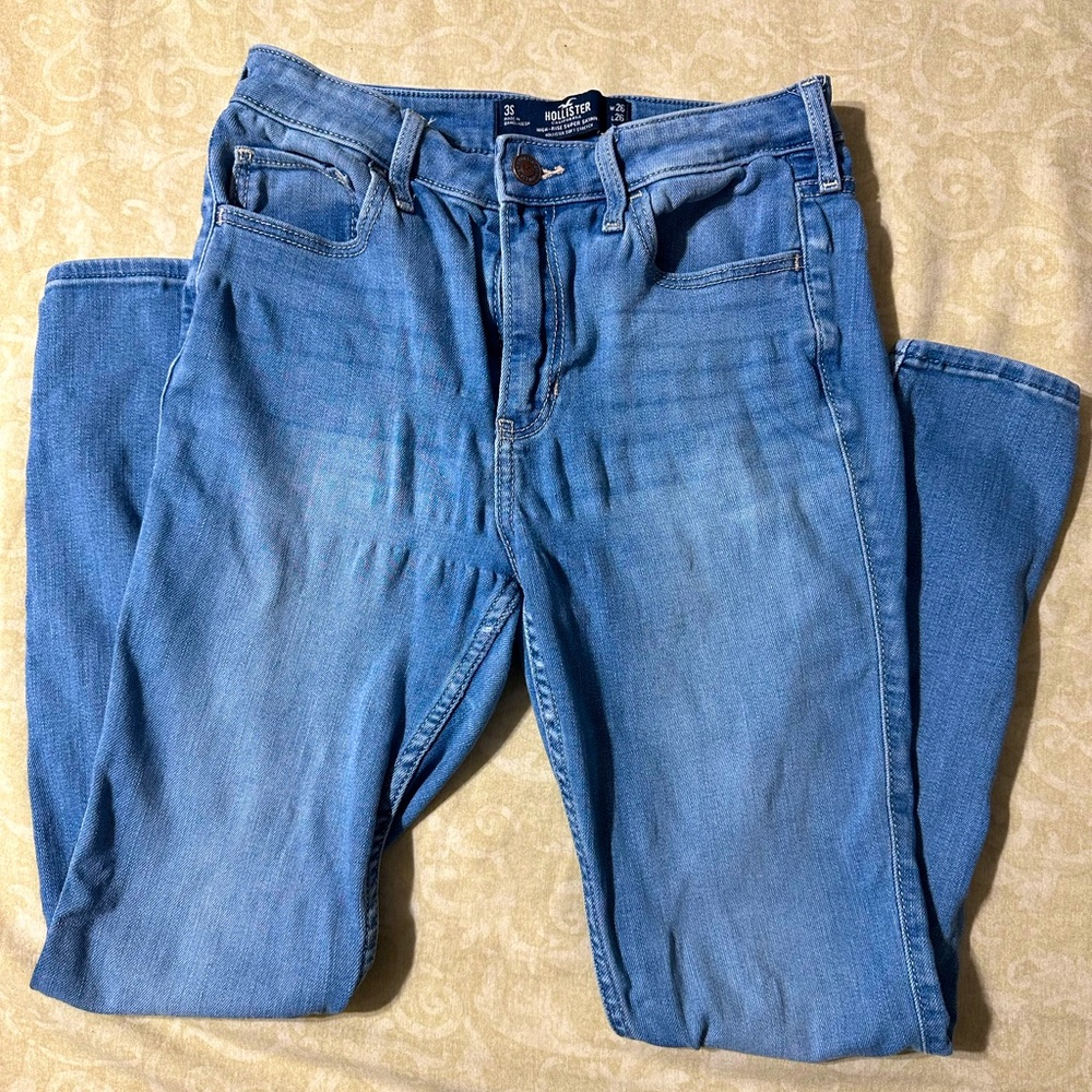Hollister Women's High Rise Skinny Jeans - Light Blue